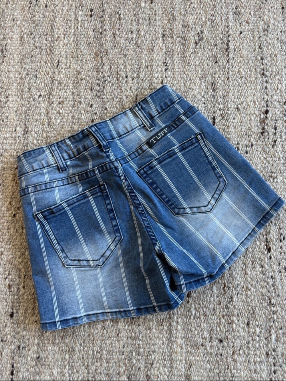 Cowgirl Tuff Striped Jean Short, size 26 - Picture 2 of 4